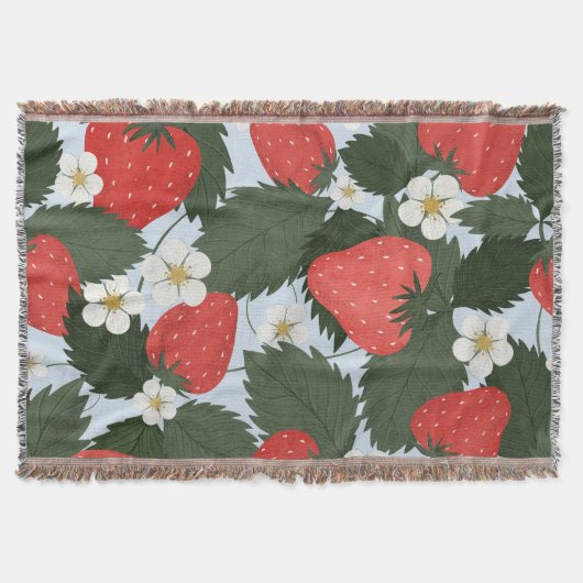 Couverture Fraises : motif de fruits d'été. (Devant)