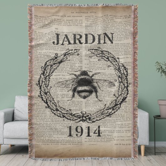 Couverture francais botanique moderne abeille vintage