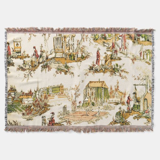 Couverture Français Creme Toile Chinoiserie Style Rustique (Devant)