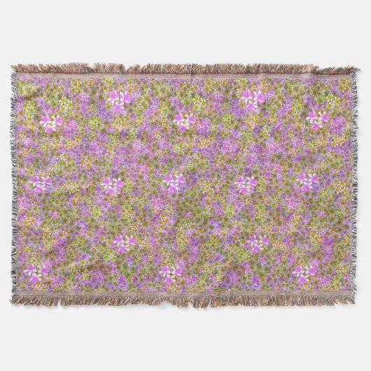 Couverture Frangipanis Roses Et Jaunes, Lance Blanche (Devant)