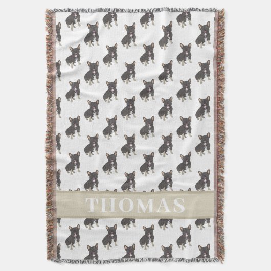 Couverture Frenchie (Noir & Tan Tricolore)  (devant Vertical)