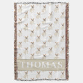 Couverture Frenchie personnalisé (Fawn Tan Cream) (devant Vertical)