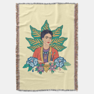 Couverture Frida Kahlo Graphisme floral coloré
