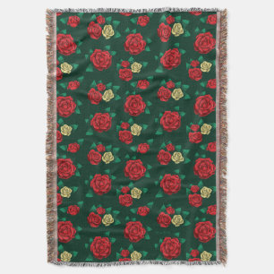Couverture Frida Kahlo motif rouge et de rose d'or