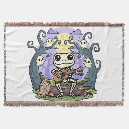 Couverture Frog Skeleton Playing Ukulele with Ghosts (Devant)
