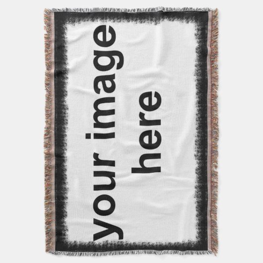 Couverture Frontière faite sur commande de noir de photo (devant Vertical)