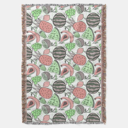 Couverture Fruit motif transparent | motif de surface de frui (devant Vertical)