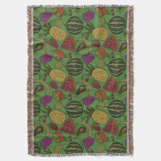 Couverture Fruit motif transparent | motif de surface de frui (devant Vertical)