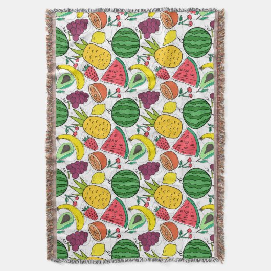 Couverture Fruit motif transparent | motif de surface de frui (devant Vertical)