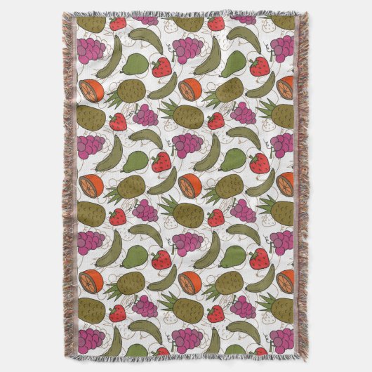 Couverture Fruit motif transparent | motif de surface de frui (devant Vertical)