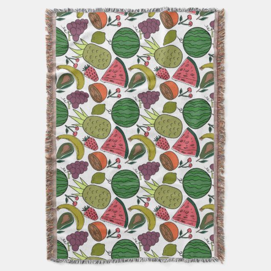Couverture Fruit motif transparent | motif de surface de frui (devant Vertical)