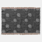 Couverture Fruit seamless pattern black and white Tropical (Devant)