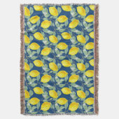 COUVERTURE FRUITS DE CITRON DANS LE BLEU CAMPAGNARD (devant Vertical)