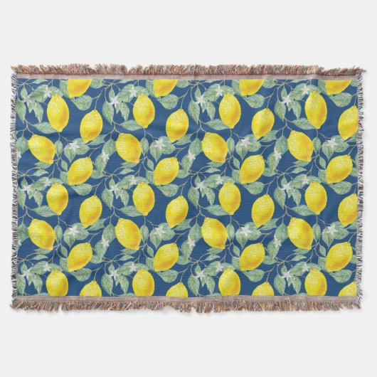 COUVERTURE FRUITS DE CITRON DANS LE BLEU CAMPAGNARD (Devant)