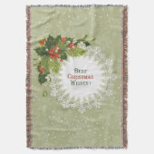 Couverture Fruits de Noël avec dentelle blanche (devant Vertical)