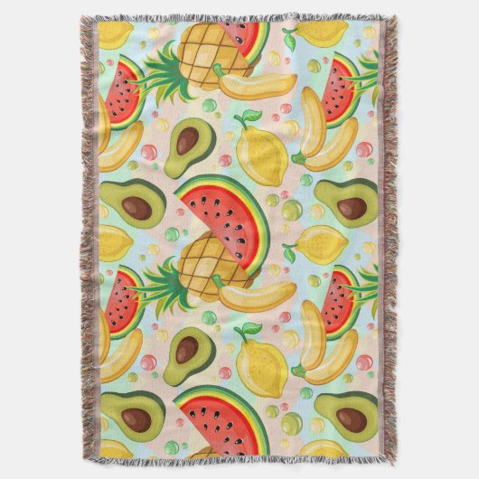 Couverture Fruits d'été frais Motif (devant Vertical)