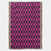 Couverture Fuchsia et motif de diamants noirs (devant Vertical)