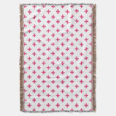 Couverture Fuchsia polka croise sur blanc (devant Vertical)
