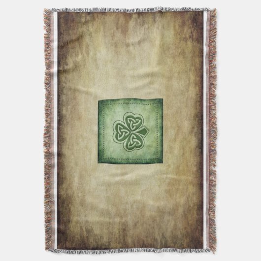 Couverture Fun grundge shamrock irlandais chanceux (devant Vertical)