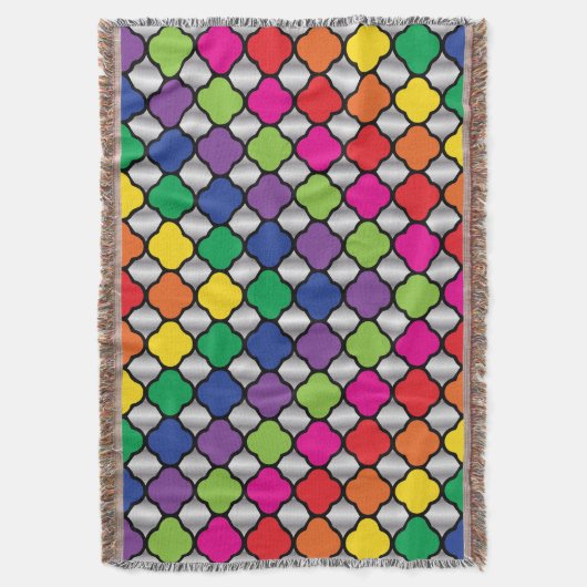 Couverture Fun Psychedelic Quatrefoil Imprimer Motif (devant Vertical)