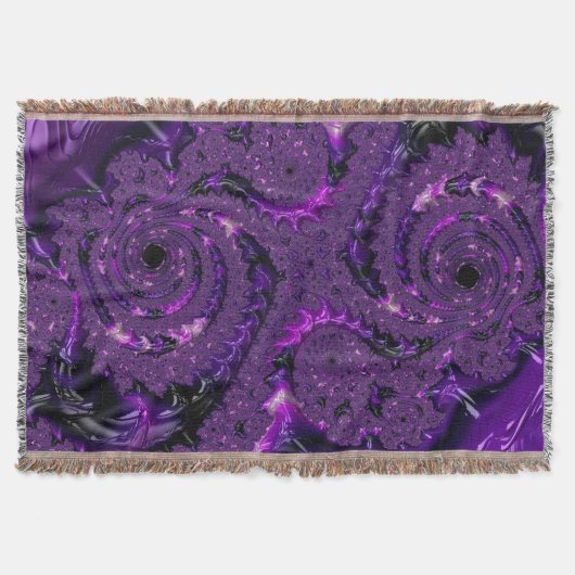 Couverture Funky Bold Boho Purple Digital Abstrait Fractal (Devant)