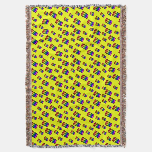 Couverture Funky Neon Rainbow Block Motif (devant Vertical)