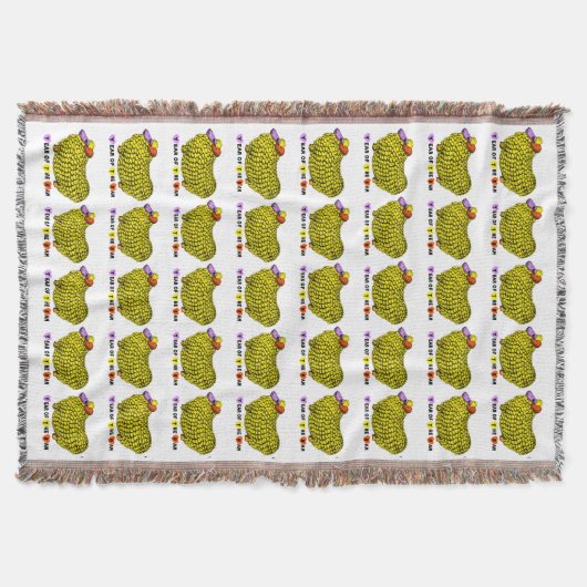 Couverture Funky Yellow Ram Chinois Année Zodiac Anniversaire (Devant)