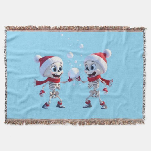 Couverture Funny Santa Skeletons Having a Snowball Fight  (Devant)