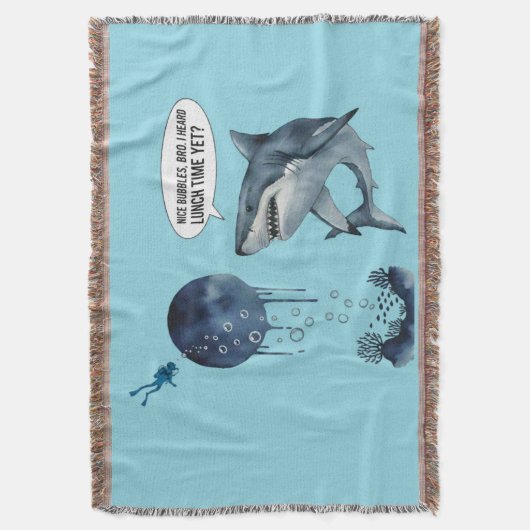 Couverture Funny shark diver lunch time :nice bubbles bro (devant Vertical)