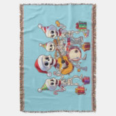 Couverture Funny Skeleton Band Christmas & New Year – 3D Cart (devant Vertical)