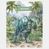 Couverture Furieux Dinosaur Nom Personnalisé Du Ga (Devant)