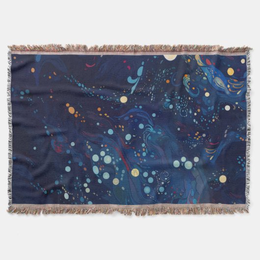 Couverture Galaxie tourbillonnante bleu marine de minuit abst (Devant)