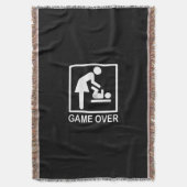Couverture Game Over Mom Funny Black and White Pictogram (devant Vertical)