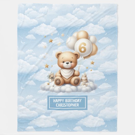 couverture garçon 6e anniversaire avec aquarelle t (Devant)