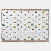 Couverture Garçons transport mignonne Motif automobile Monogr (Devant)