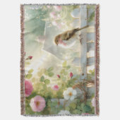 Couverture Garden Rose Bird Watercolor Scene (devant Vertical)