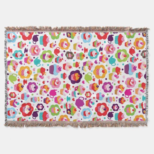 Couverture Gâteau de tasse et pot mignons de thé (Devant)