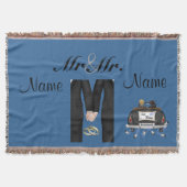 Couverture Gay Mariage GIft Blanket Jeter Custom (Devant)
