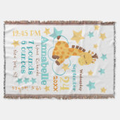 Couverture Genre Neutre Mignonne Giraffe Stars Bébé statistiq (Devant)