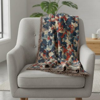 Couverture Geometric Mosaic in Blue and Red