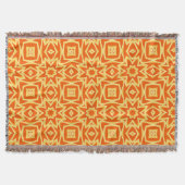 Couverture Géométrique étoile Abstraite - Orange et Or (Devant)
