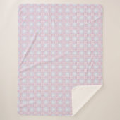 Couverture géométrique Pastel doux - Rose & Lavand (Devant)