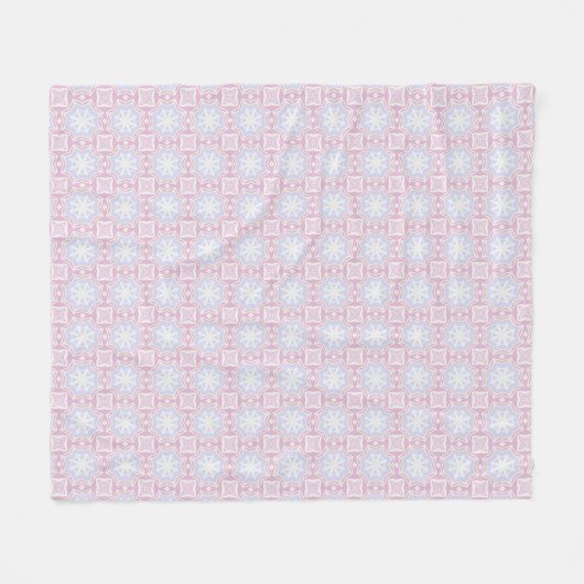 Couverture géométrique Pastel doux - Rose & Lavand (Devant (Horizontal))