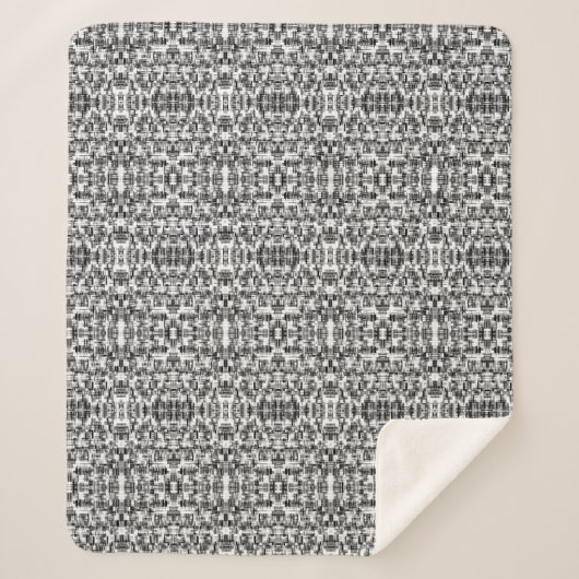 Couverture géométrique tribale Sherpa (Devant)