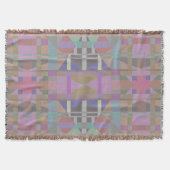 Couverture Géométrique vert violet rose (Devant)