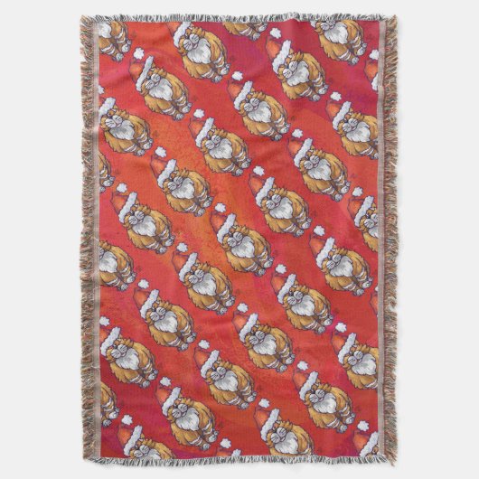 Couverture Ginger Chat Noël Sur Rouge (devant Vertical)