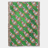 Couverture Ginger Chat Noël Sur Vert (devant Vertical)