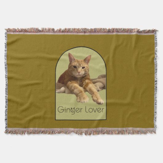 Couverture Ginger Lover Yellow Brown Throw Blanket (Devant)