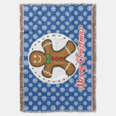 Couverture Gingerbread - Patters bleus - Merry Xmas (devant Vertical)