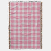 Couverture Gingham à carreaux rose et blanc (devant Vertical)